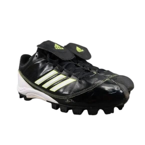 Adidas Shoes Womens 9 Cleats Softball Athletic Sport Active Lace Up Black Green - Picture 16 of 16